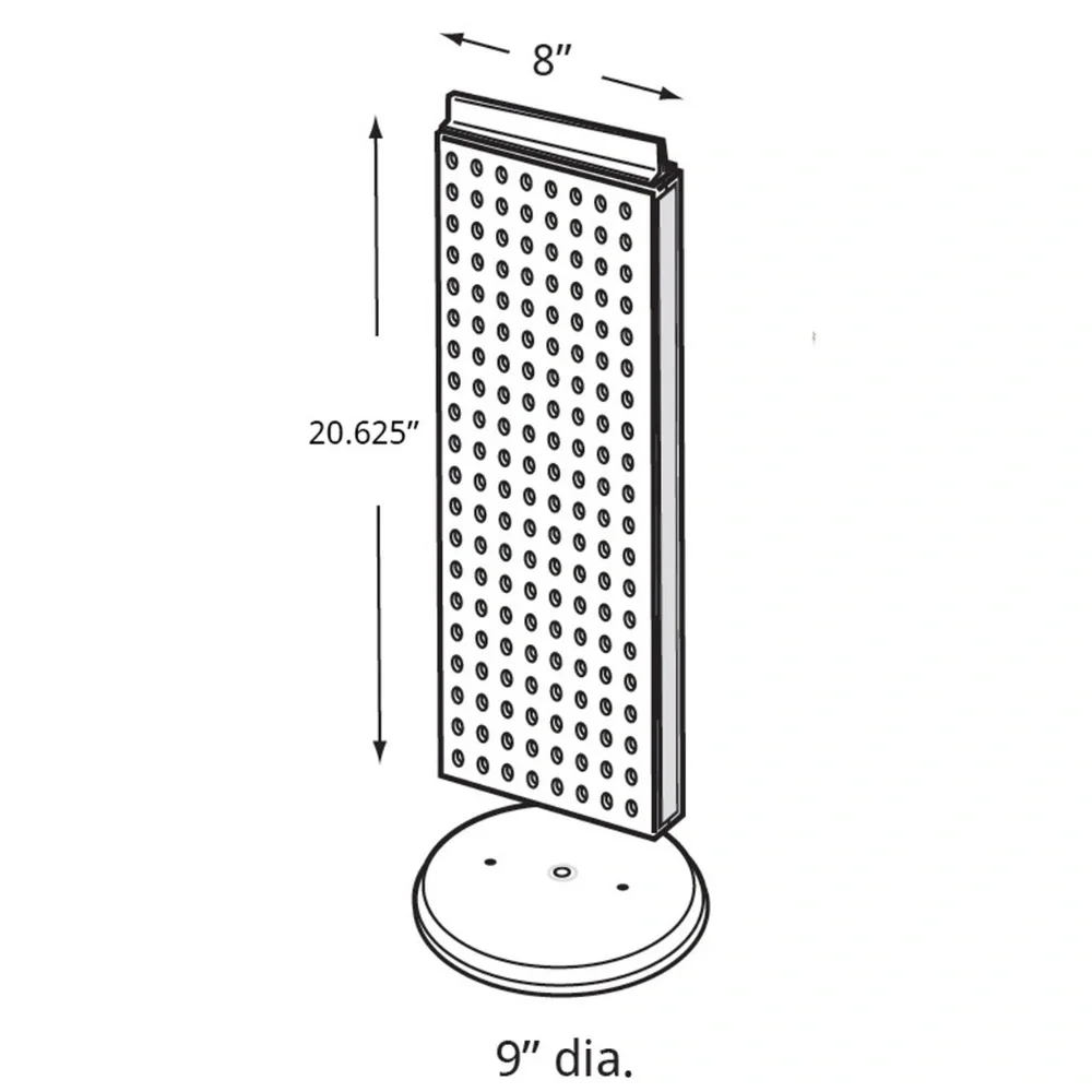 Revolving 2 Sided Display Stand Jewelry Product Hanger Pegboard Tabletop USA New